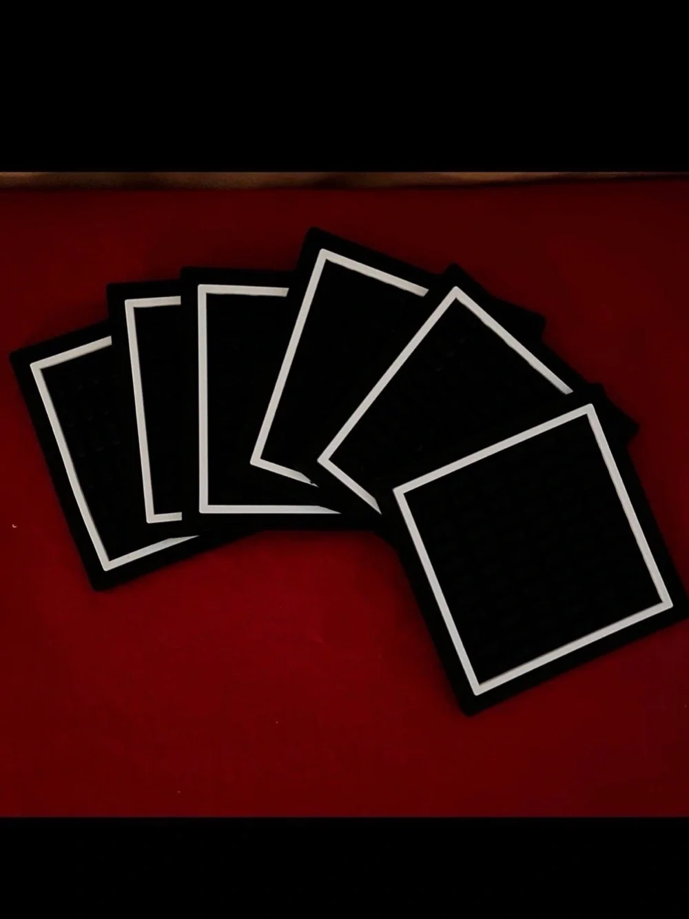 Classic Black White Border Coaster Set